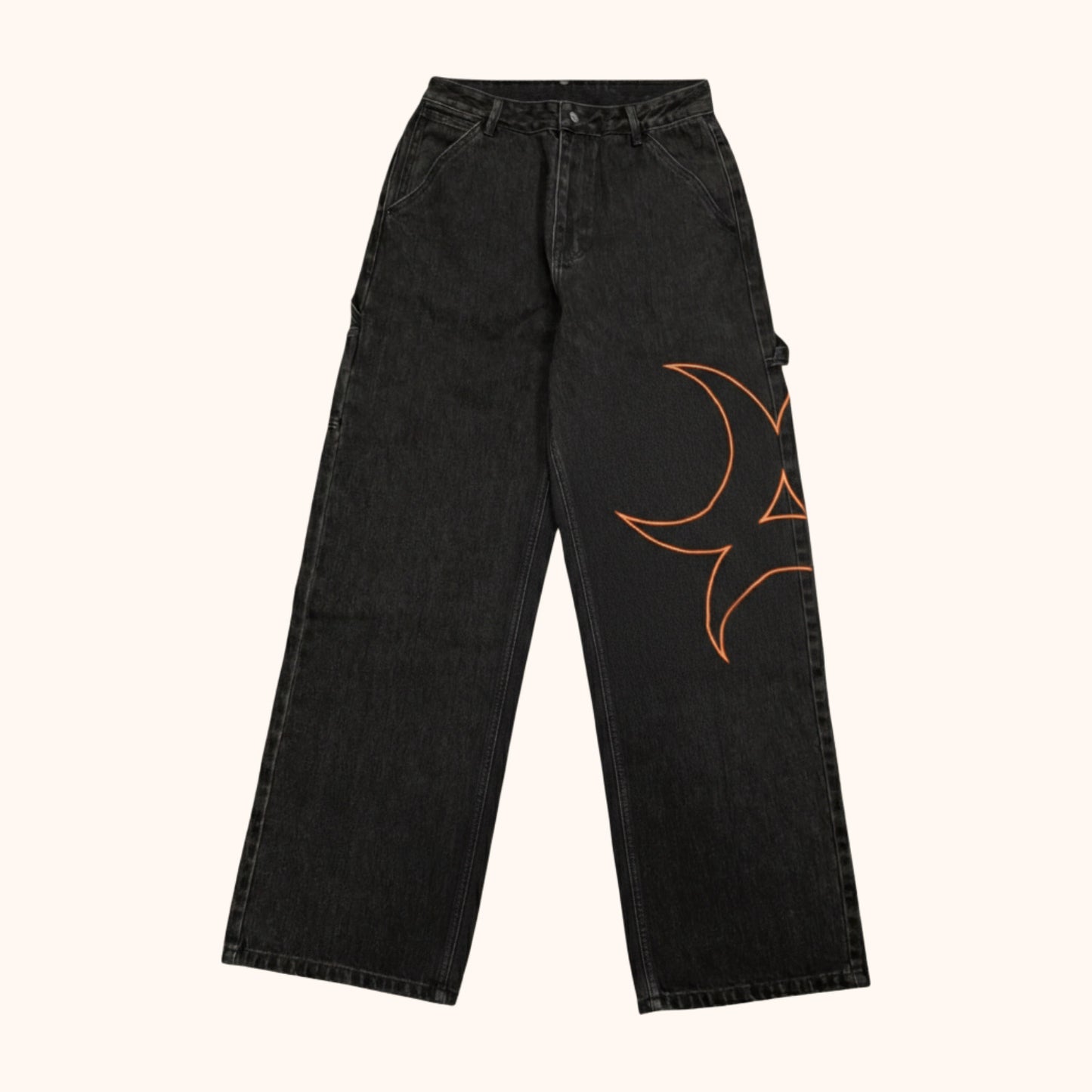 Crescent Washed Straight Leg Jeans
